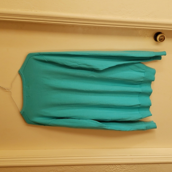 Fred Perry Men's V-neck Teal Sweater 100% Cotton Size: L - Picture 4 of 5